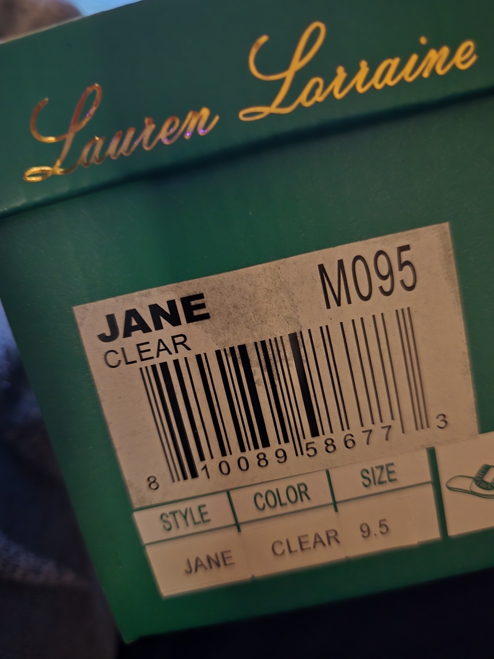 Jane By Lauren Lorraine Clear Slide Sandal with Silver Accents - Picture 9 of 9